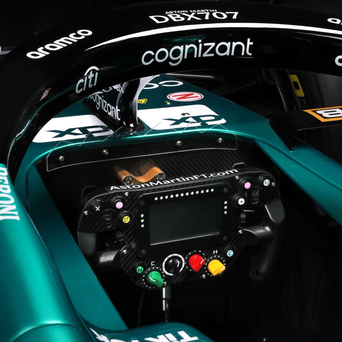 Aston Martin Aramco F1® Team AMR23 2023 show car, Formula 1-inspired full-size collector display vehicle for motorsport enthusiasts