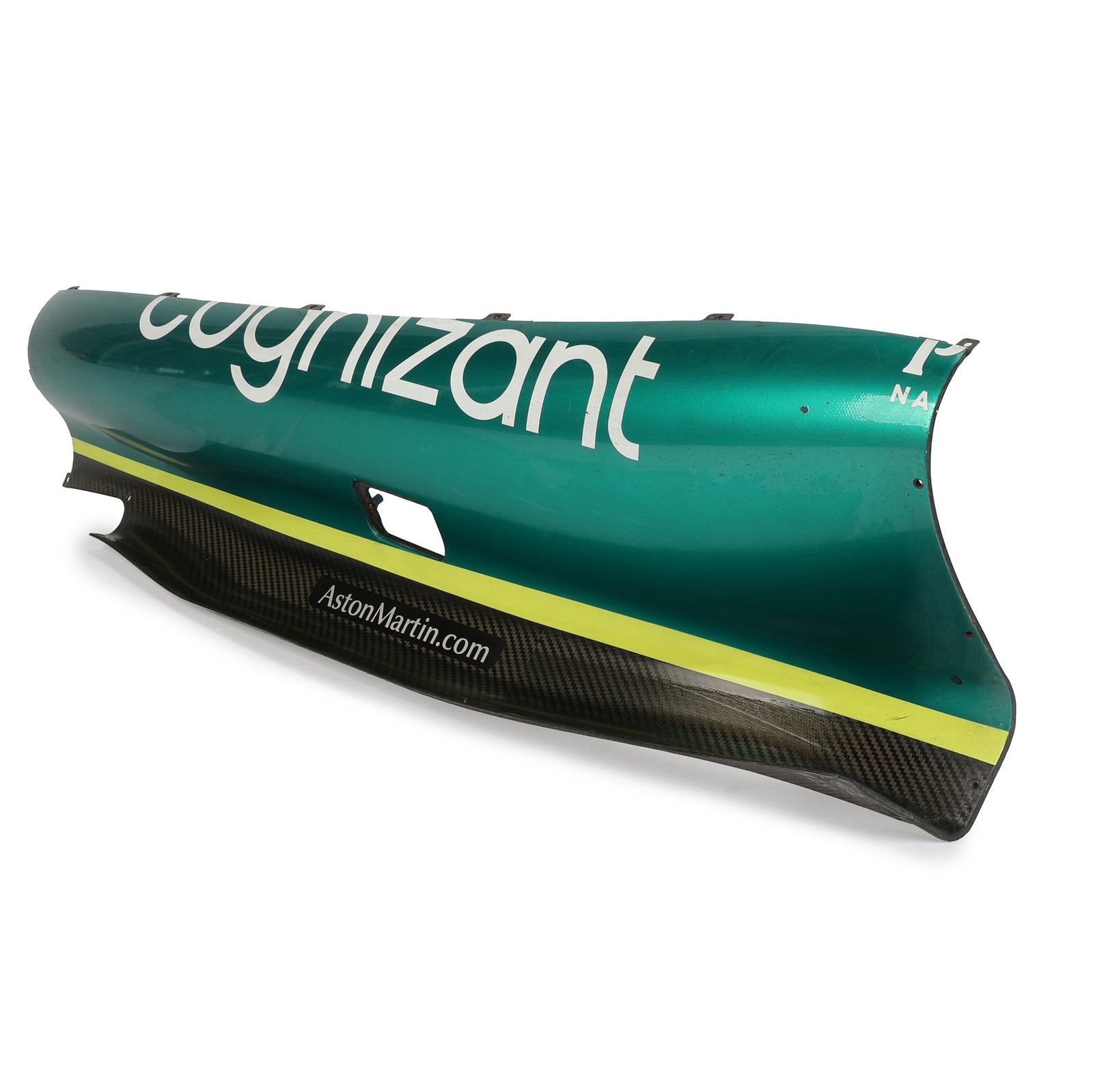 September LOT 004 - Aston Martin 2022 Grand Prix Used RH Lower Sidepod Panel