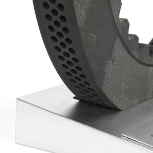 Aston Martin Aramco F1® Team Formula 1 brake disc on display, premium engineering collectible and collector display piece