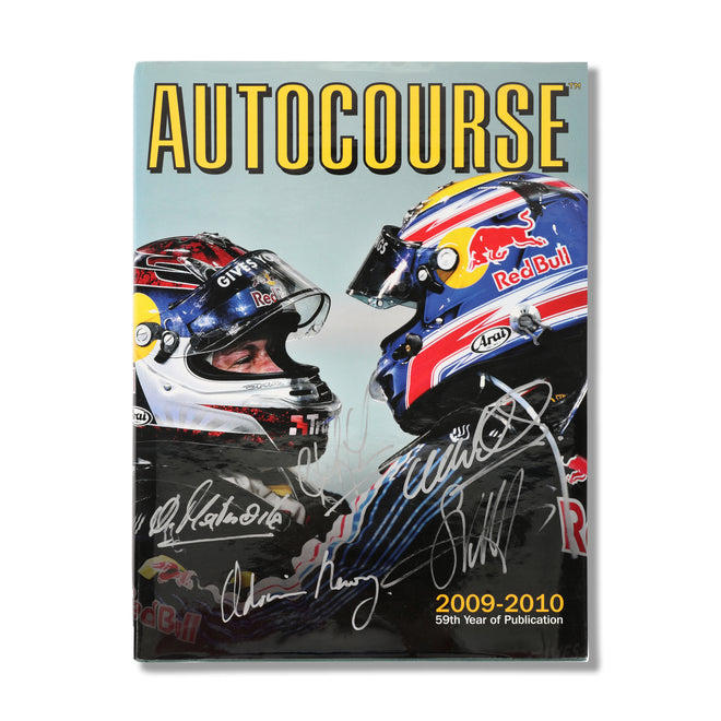 Miami Auction LOT 033 - Autocourse 2009-2010 Book - Vettel, Webber, Newey, Horner and Mateschitz Signed