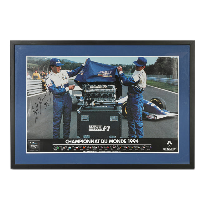 Season Launch LOT 414 - Ayrton Senna 1994 Williams Poster - Signed