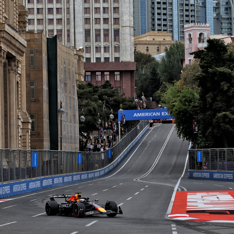 Formula 1 Azerbaijan Grand Prix 2027 personalised chequered flag featuring your chosen name