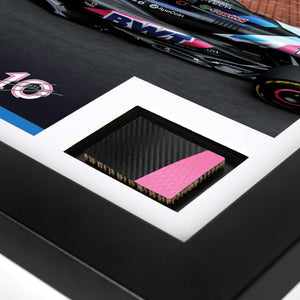 Pierre Gasly 2024 Limited Edition BWT Alpine Formula One™ Team race-used bodywork and photo, premium motorsport collector piece