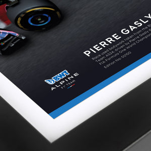 Limited Edition Pierre Gasly 2024 BWT Alpine Formula One™ Team authentic Formula 1 race-used bodywork with display photo