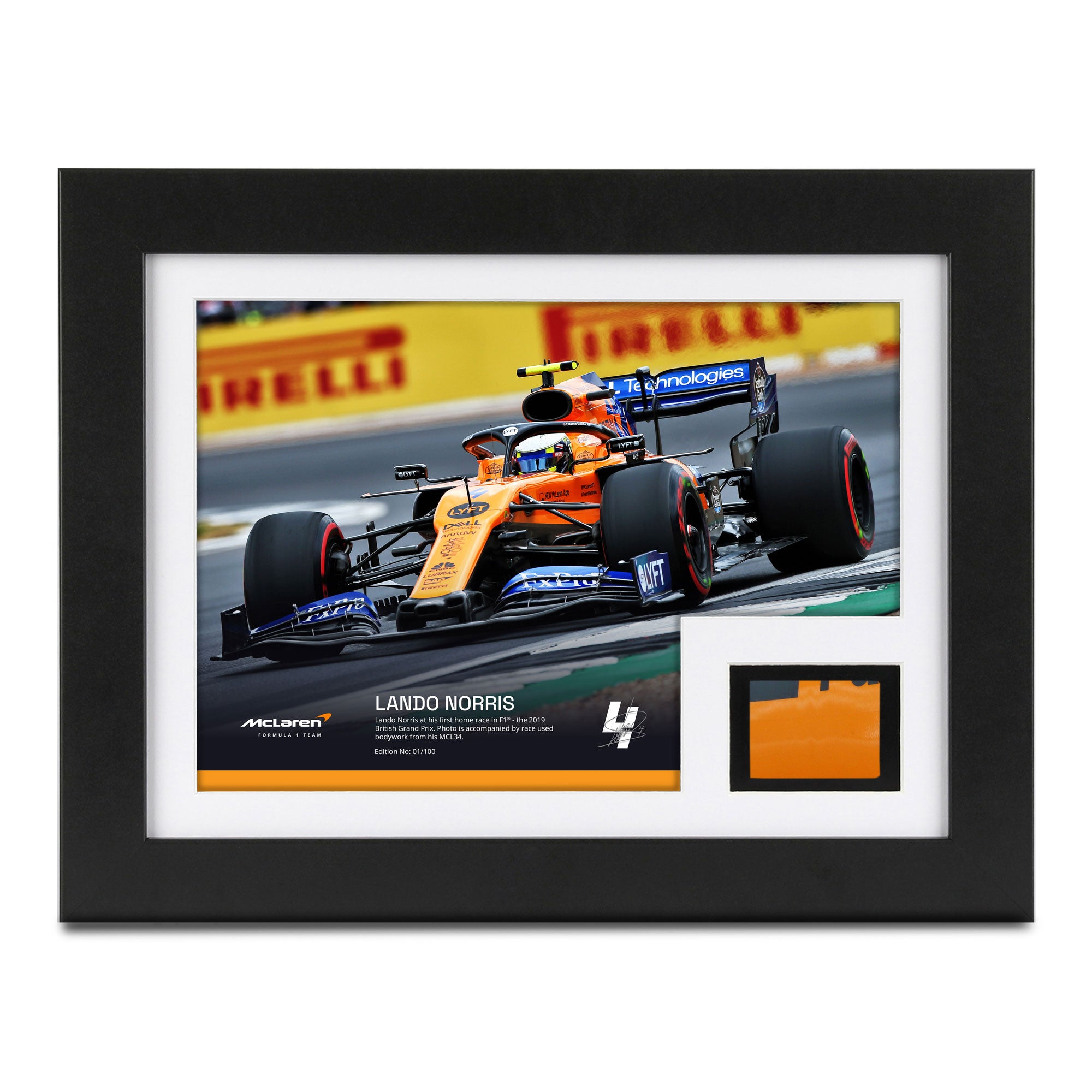 Lando Norris 2019 McLaren Bodywork & Photo  British GP Limited Edition