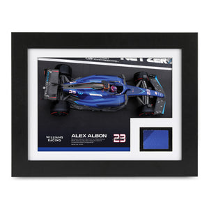 Limited Edition Alex Albon 2023 Formula 1 race-used bodywork and photo, authentic Williams Racing memorabilia for premium collector display