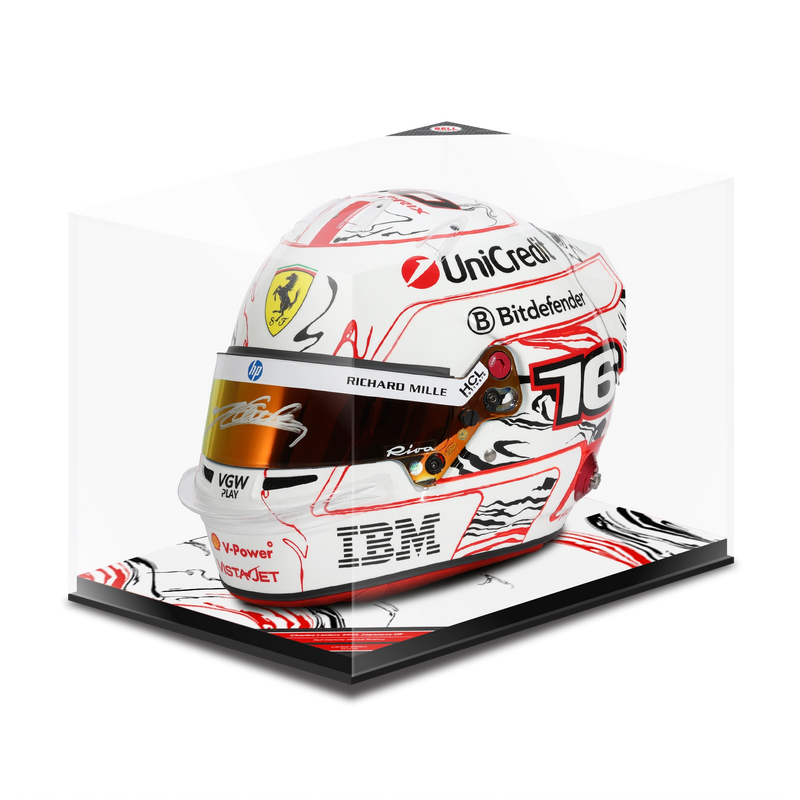 Charles Leclerc Signed 2025 Season Ferrari Replica Helmet - Japanese GP