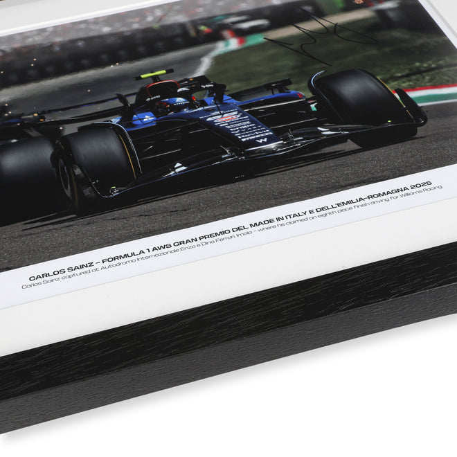 Carlos Sainz 2025 Atlassian Williams Racing Signed Photo - Emilia-Romagna GP