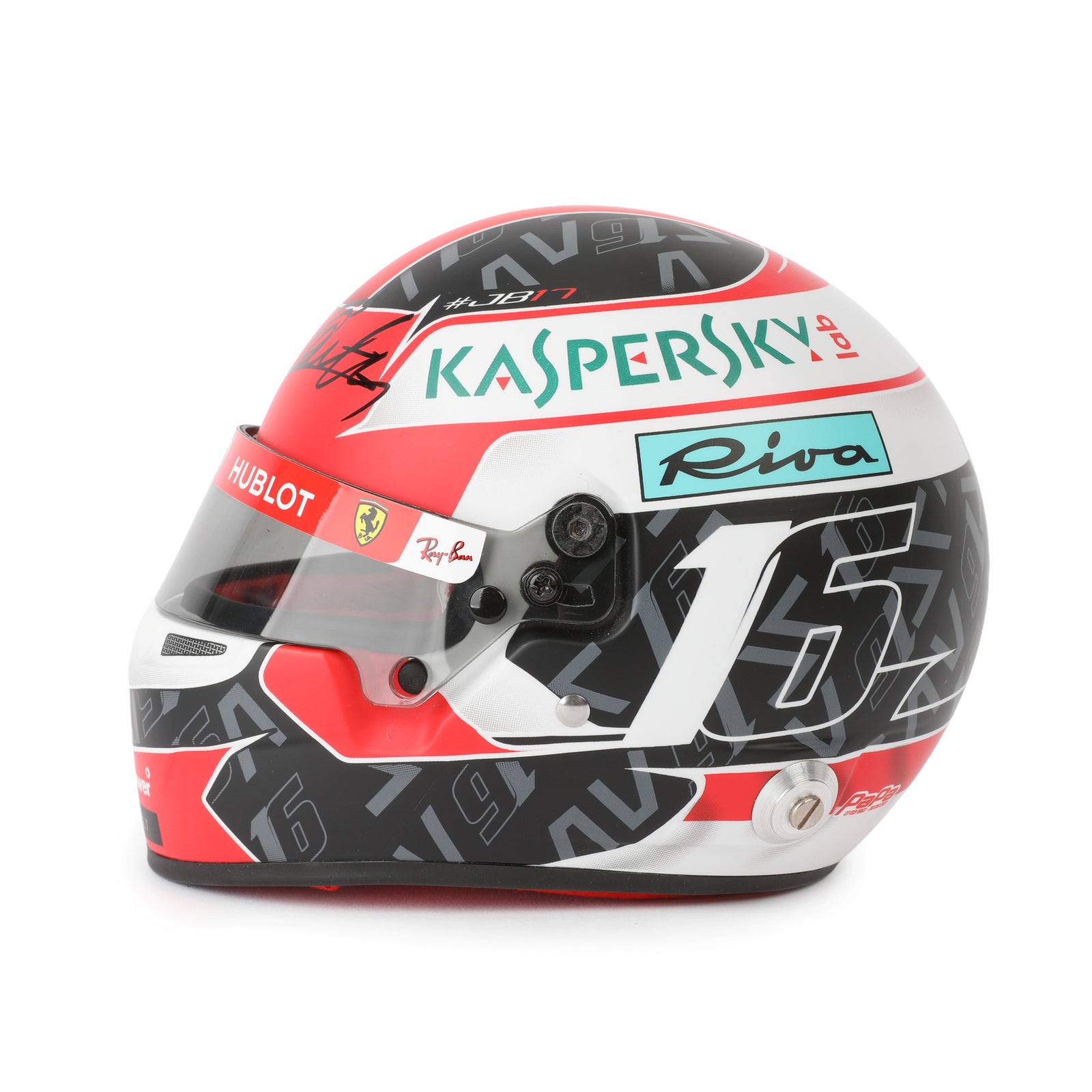 Season Launch LOT 058 - Charles Leclerc 2019 1:2 Signed Mini Helmet