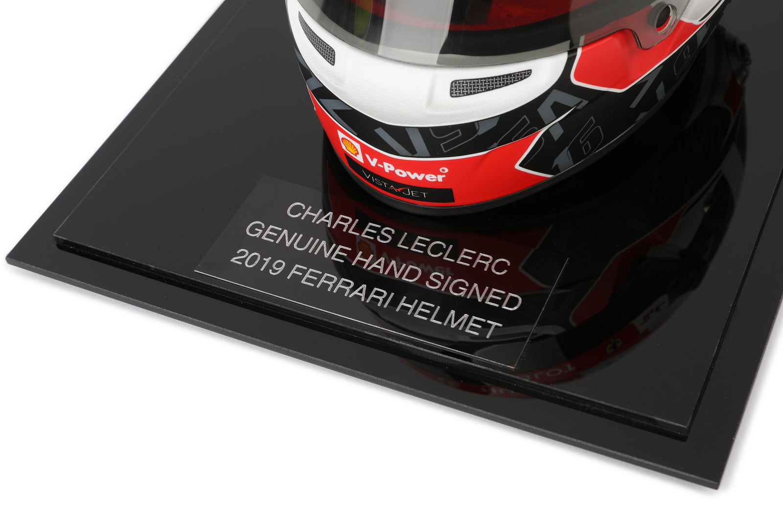 Season Launch LOT 058 - Charles Leclerc 2019 1:2 Signed Mini Helmet