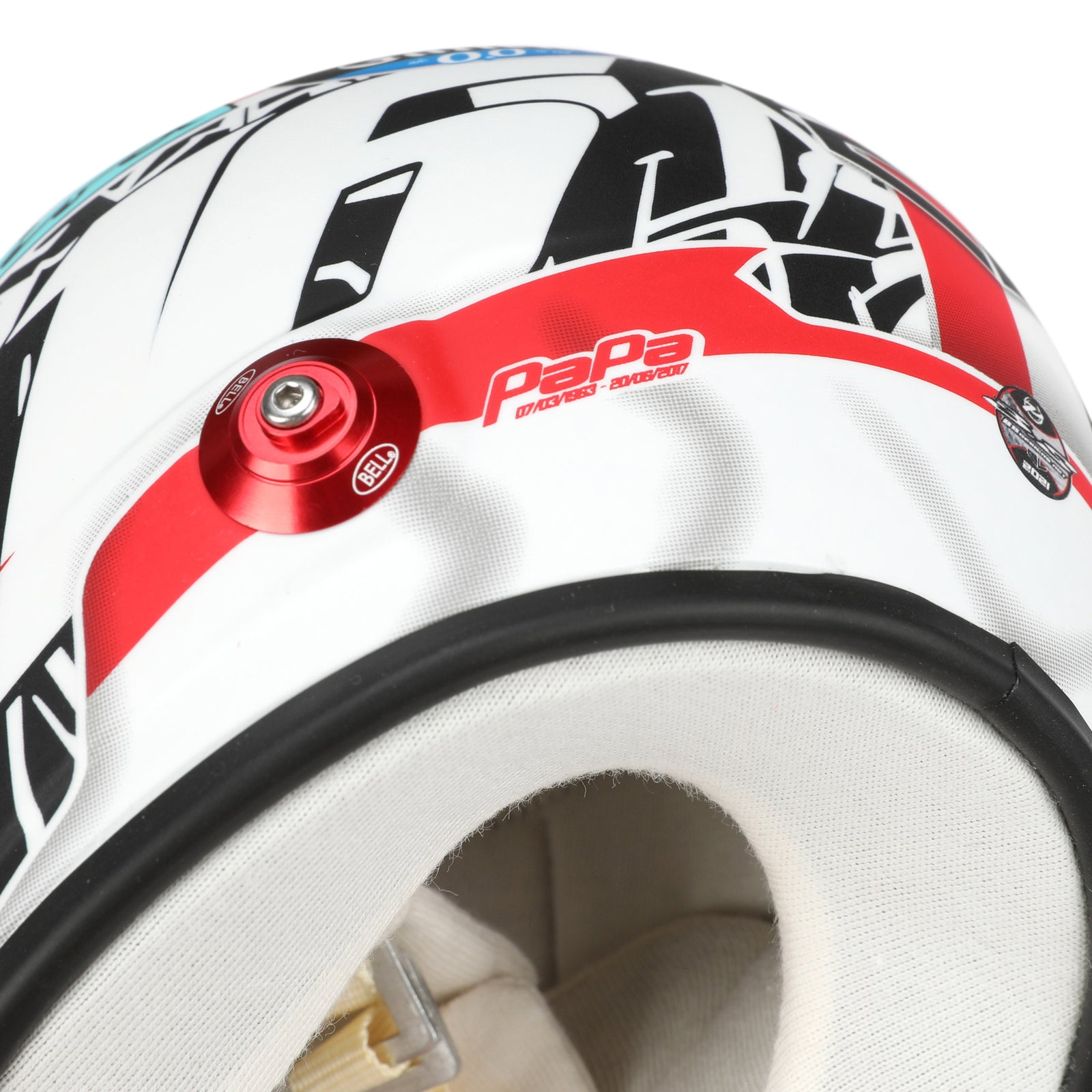 LOT 604 - Charles Leclerc 1:2 Signed Mini Helmet