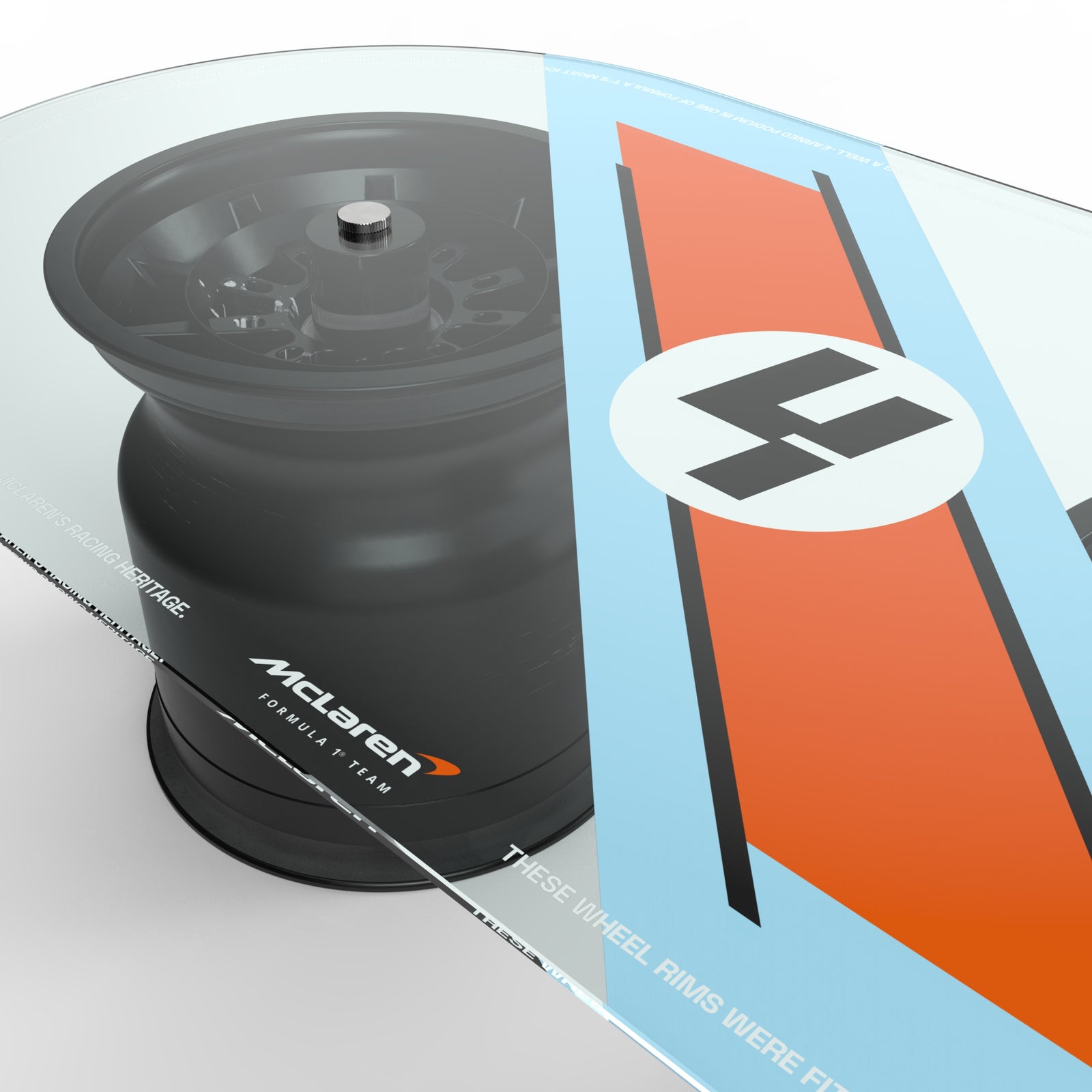 Lando Norris 2021 McLaren F1® Team Gulf Livery Dual Wheel Rim Table - Monaco  GP