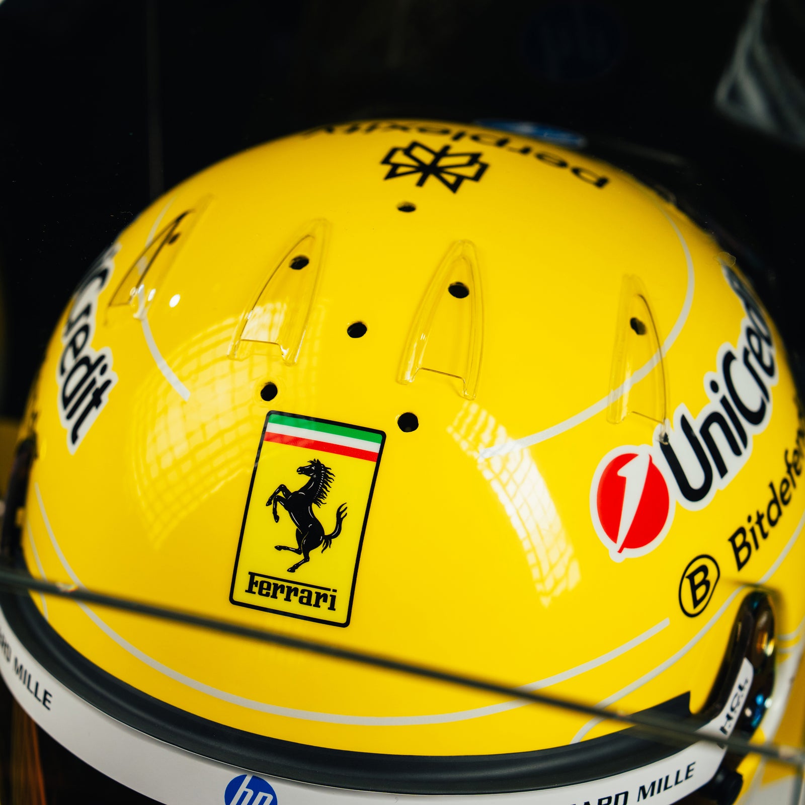 Lewis Hamilton 2025 Ferrari 1:1 Bell Replica Signed Helmet – Italy GP