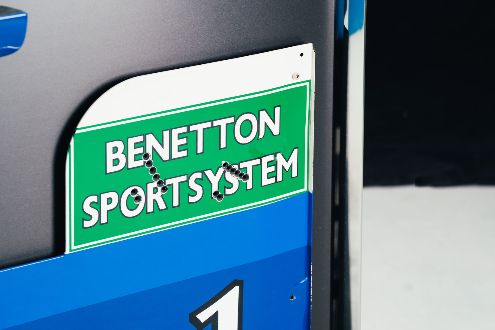 Miami Auction LOT 016 - Michael Schumacher 1995 Benetton B195 Head Rest & Rear Wing Right-Hand Endplate –  Signed Framed