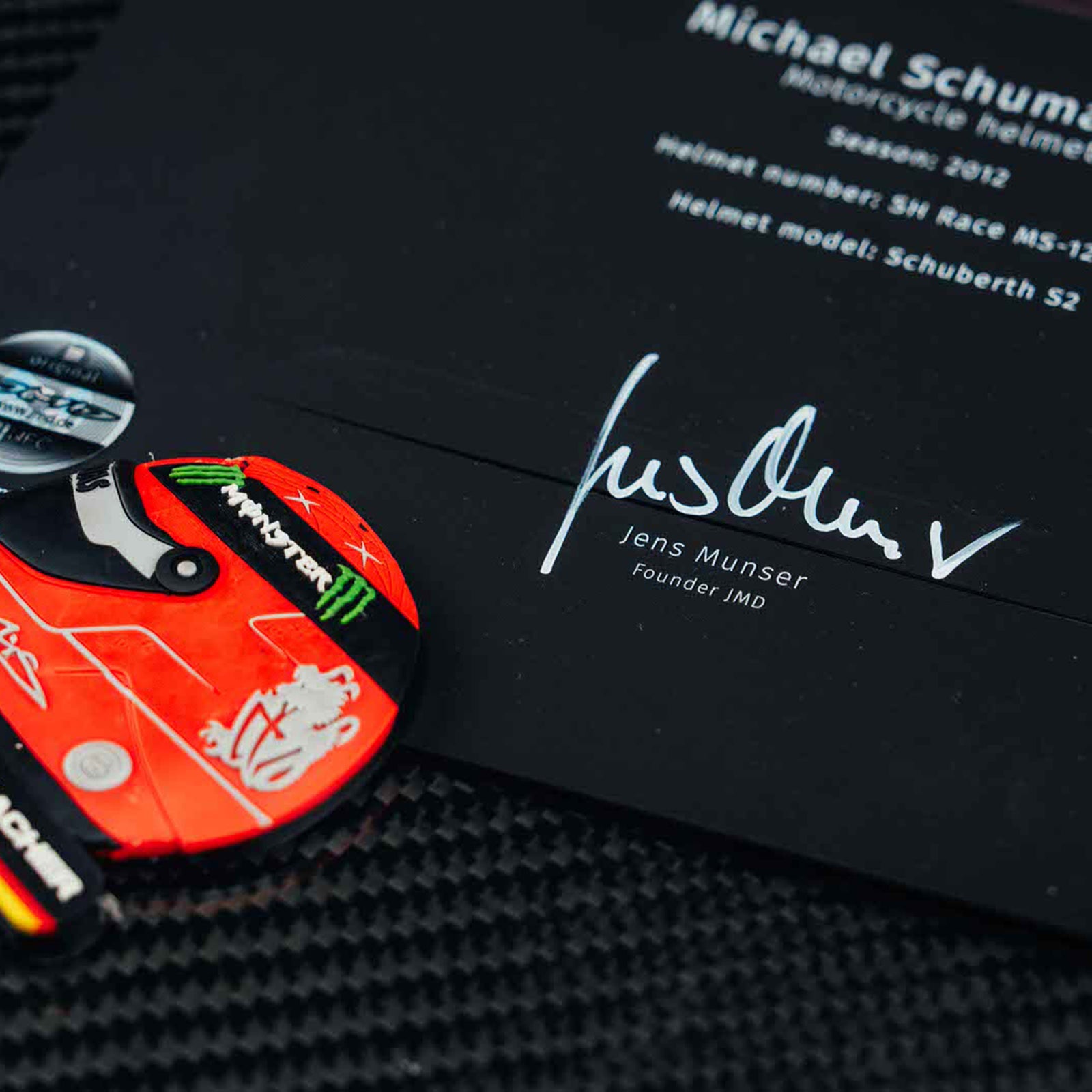 Season Launch LOT 043 – Michael Schumacher 2012 Motorcycle Helmet - Signed COA