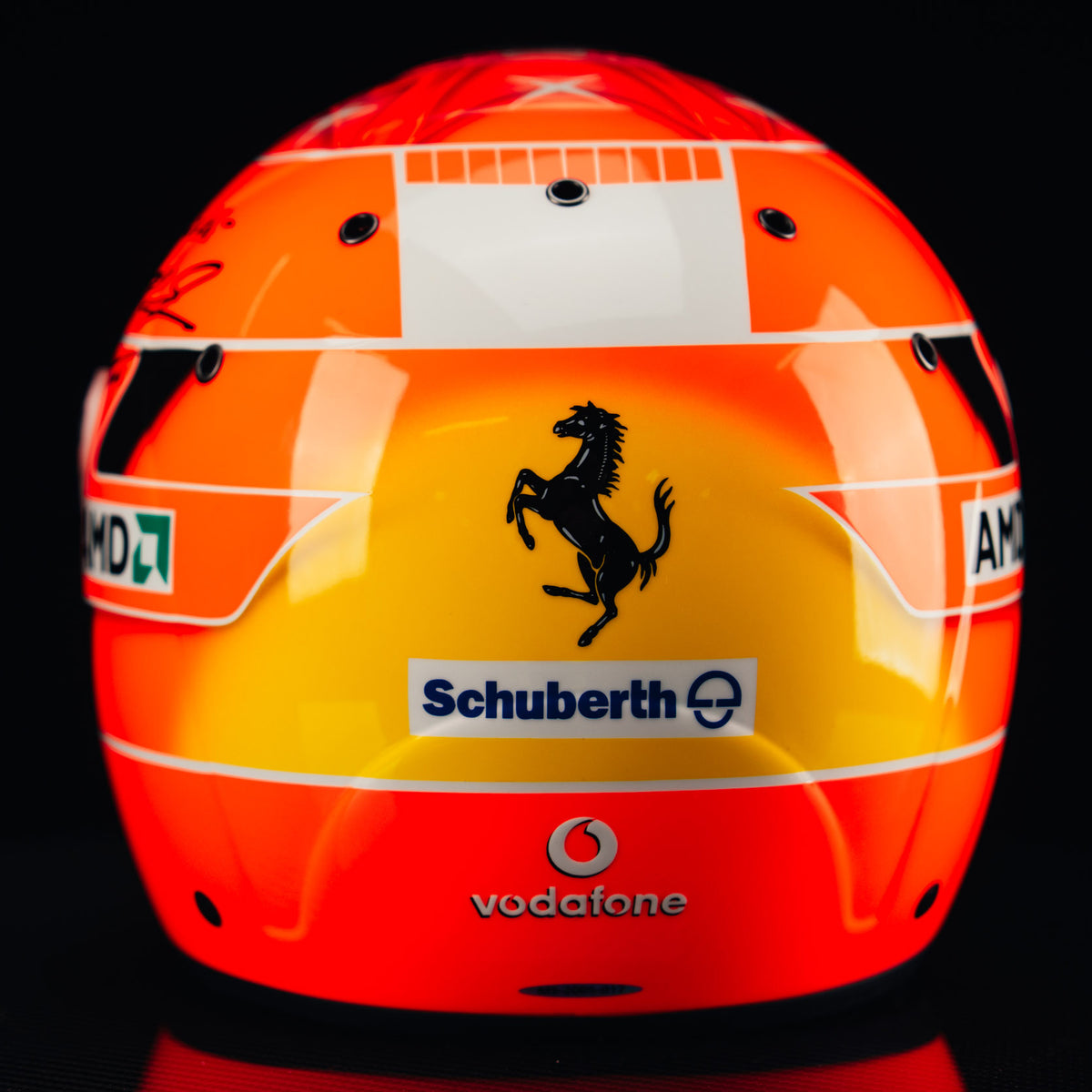 The Austin Auction LOT 028 - Michael Schumacher Signed 2006 Ferrari-Design Replica Helmet – Limited Edition 017/150