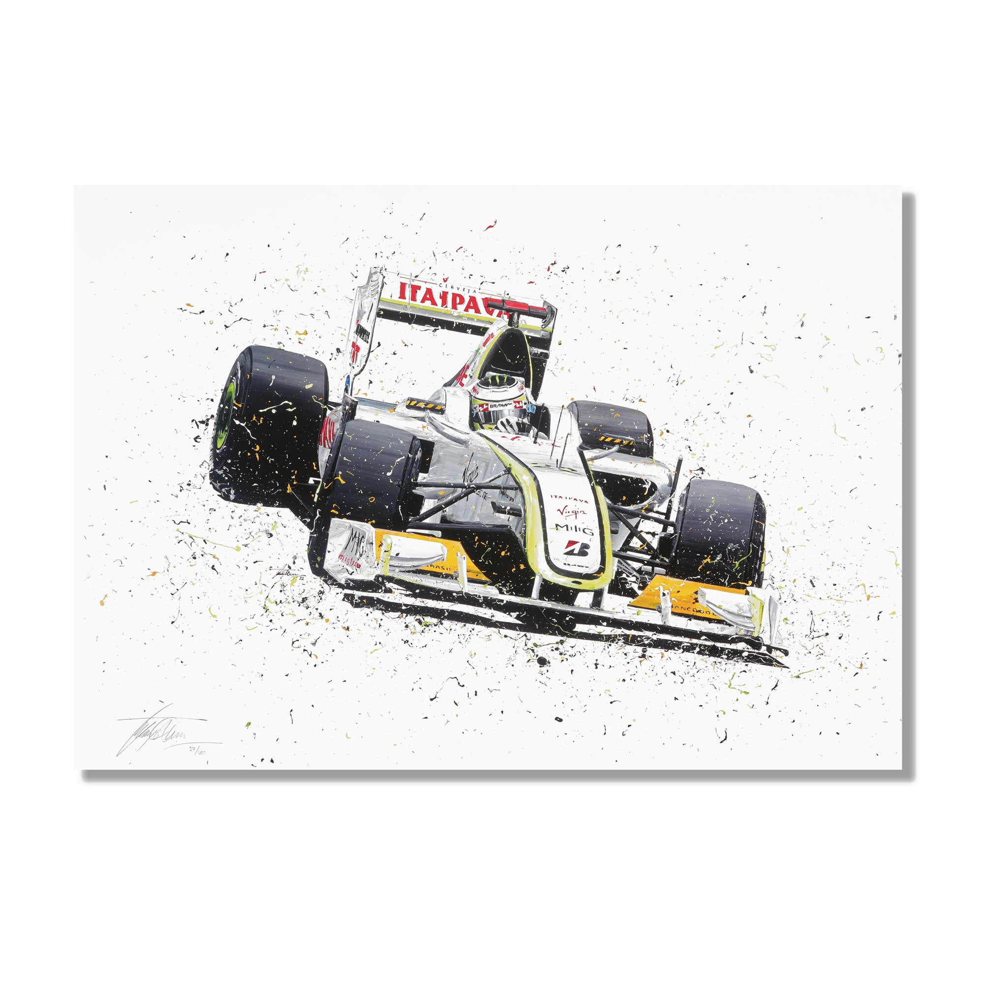 Jenson Button 2009 Brawn GP Print – David Johnson