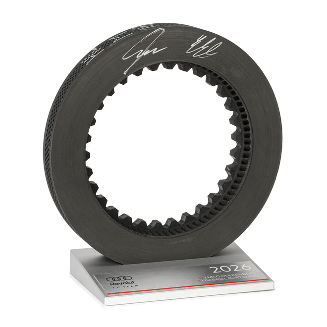 Audi Revolut F1® Team 2026 Dual-Signed Race-Used Rear Brake Disc Display