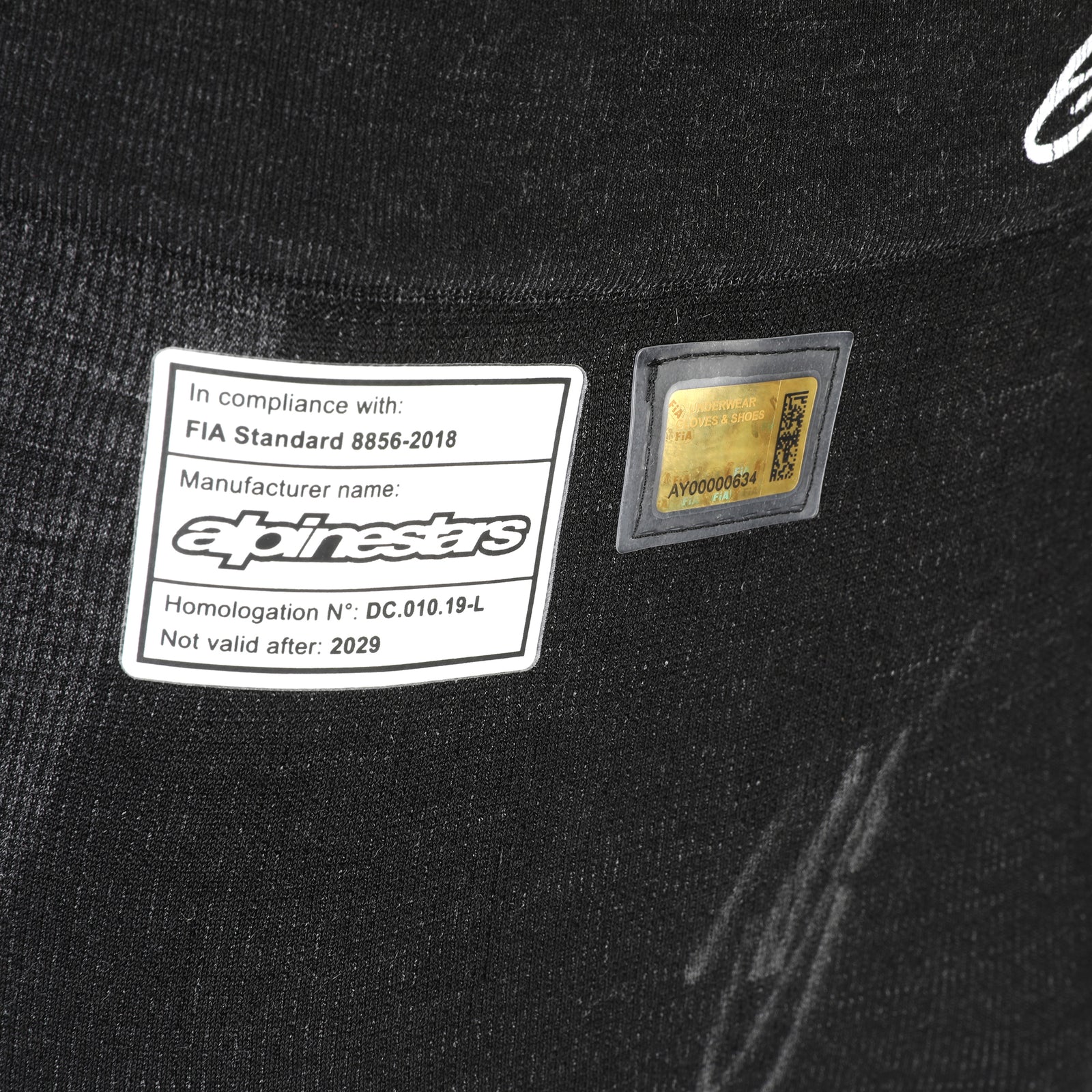 September Auction LOT 024 - Esteban Ocon Un-Signed 2019 Mercedes Nomex Bottoms