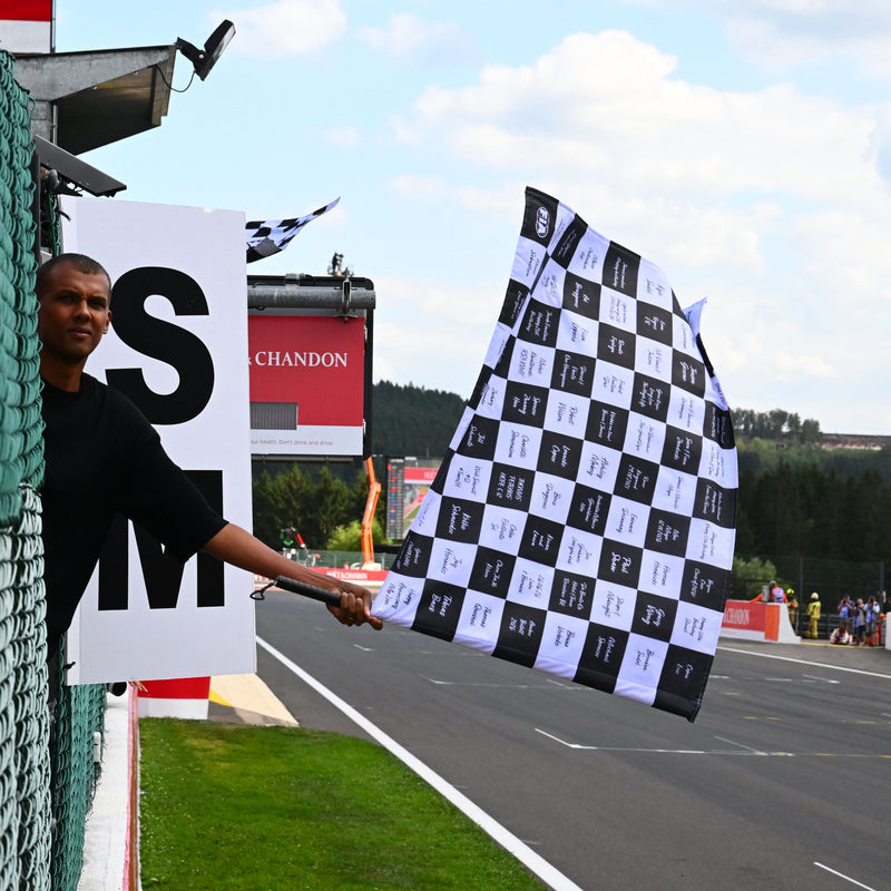 Belgian Grand Prix 2027 personalised F1® chequered flag with your name official Formula 1 memorabilia