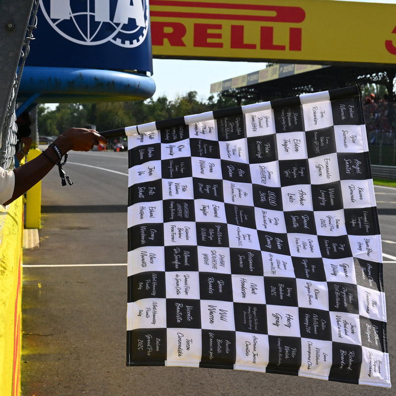Italian Grand Prix 2027 personalised F1® chequered flag with your name official Formula 1 memorabilia