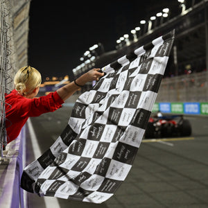 Saudi Arabian Grand Prix 2027 personalised F1® chequered flag with your name official Formula 1 memorabilia