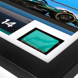 Fernando Alonso 2023 '100th Podium' Limited Edition Saudi Arabian Grand Prix race-used Formula 1 bodywork and photo display