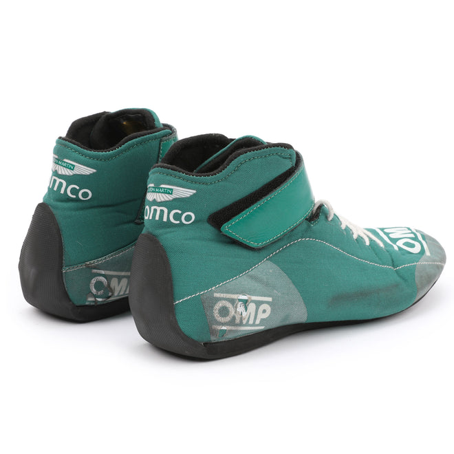 LOT 633 - Fernando Alonso Un-Signed 2024 Season Aston Martin Aramco Formula One Team Grand Prix Used Boots