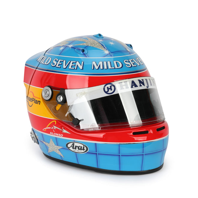 Fernando Alonso 2003 Mild Seven Renault F1 Team Official Replica Helmet With Race-Used Visor