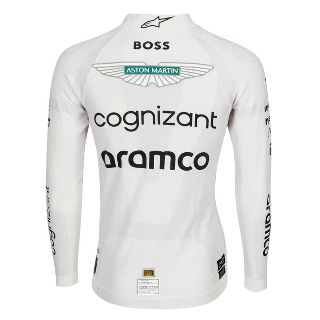 Auction LOT 124 - Fernando Alonso 2022  Aston Martin Aramco F1 Team Un-Signed Nomex - White