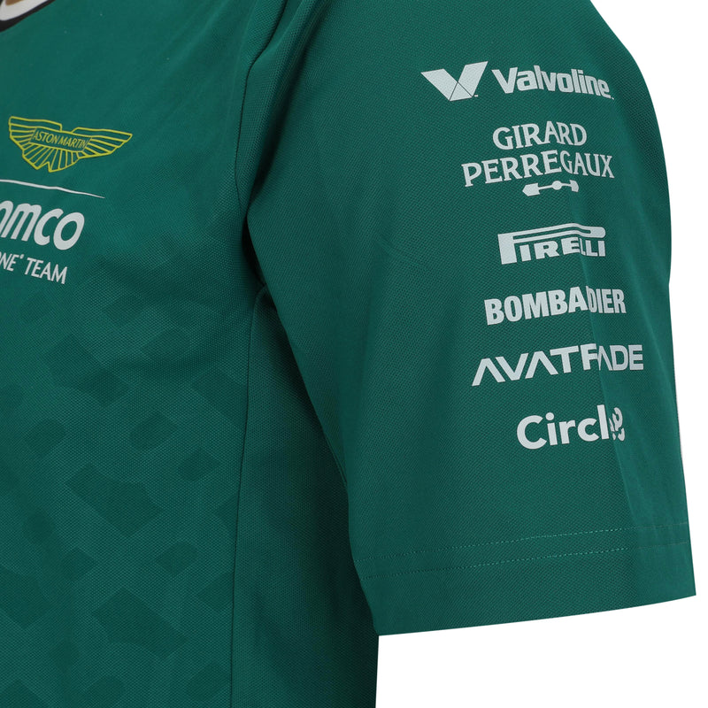 Fernando Alonso 2024 Aston Martin Aramco Formula One Team Grand Prix Used Driver Short Sleeve T-Shirt