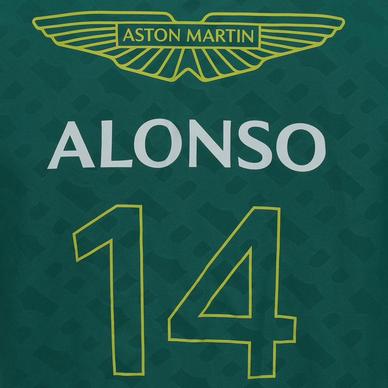 Fernando Alonso 2024 Aston Martin Aramco Formula One Team Grand Prix Used Driver Short Sleeve T-Shirt