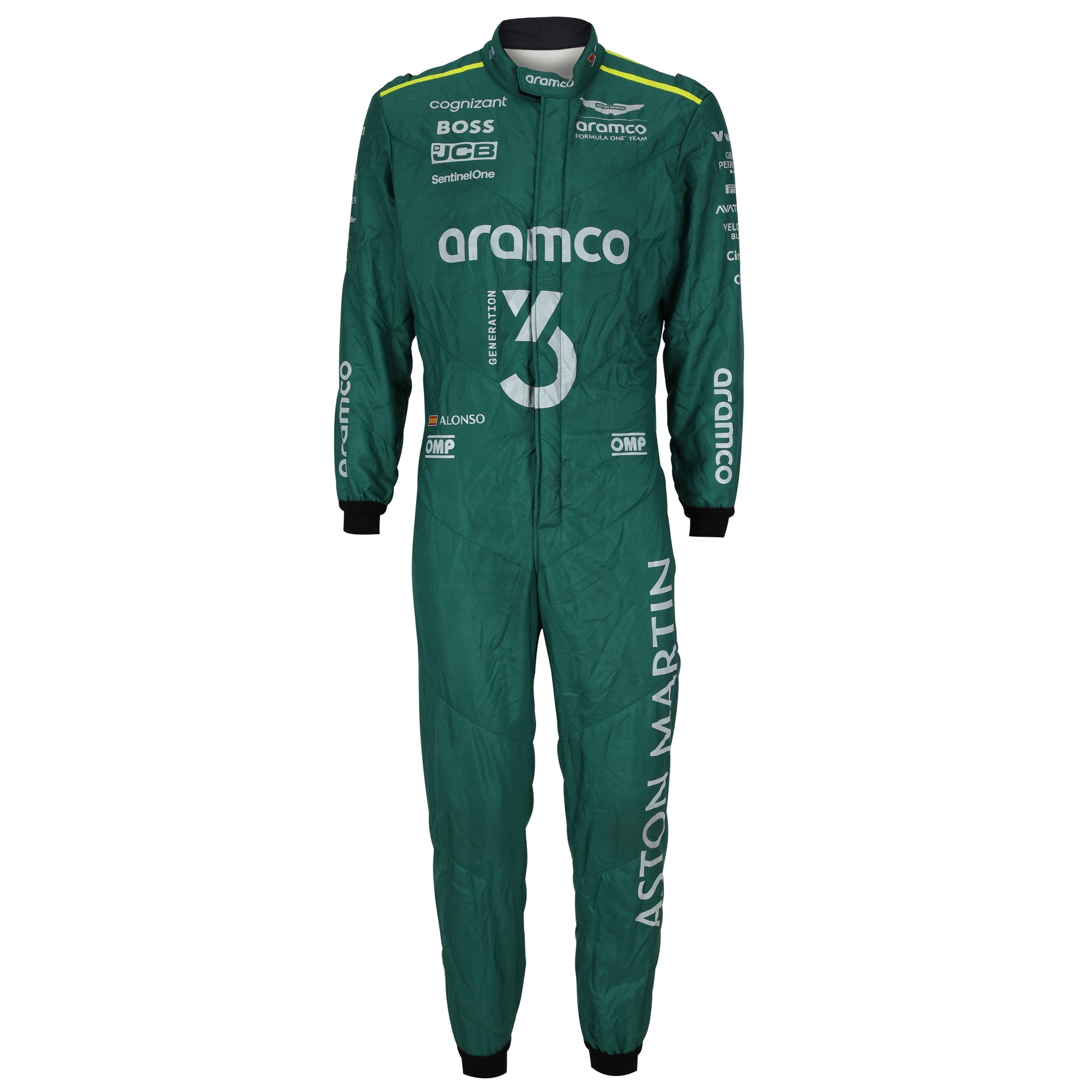 Fernando Alonso Un-Signed 2024 Aston Martin Aramco Formula One Team Grand Prix Used Suit - US GP