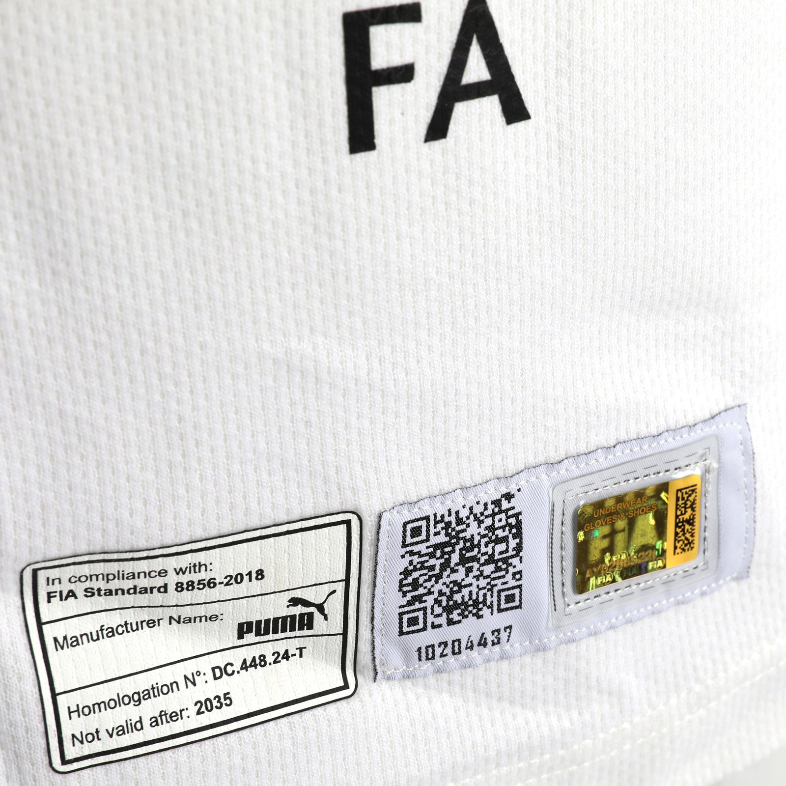 Auction LOT 038 - Fernando Alonso 2025 Aston Martin F1® Team Nomex - Brazilian GP