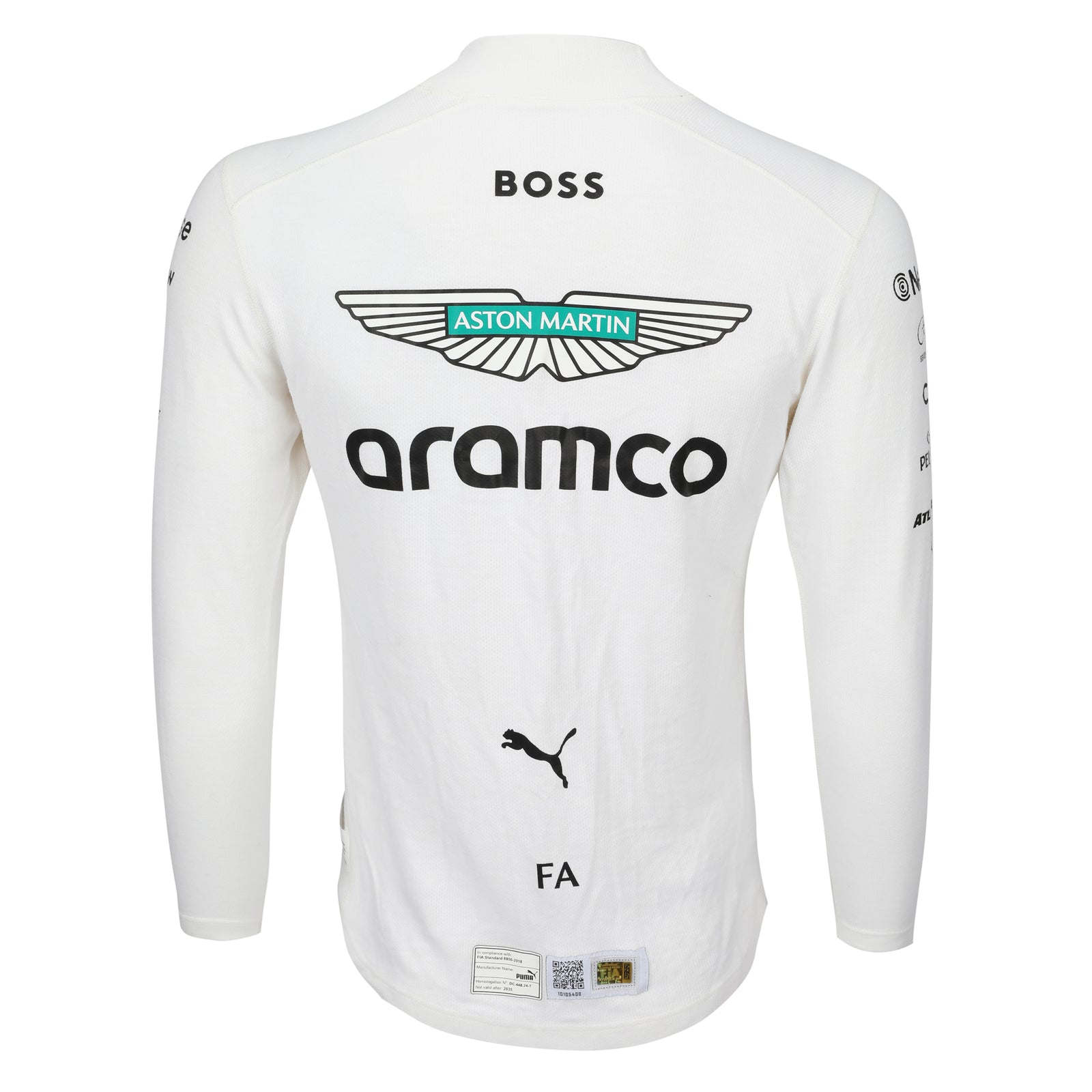 Auction LOT 049 - Fernando Alonso 2025 Aston Martin Aramco Formula One Team Nomex