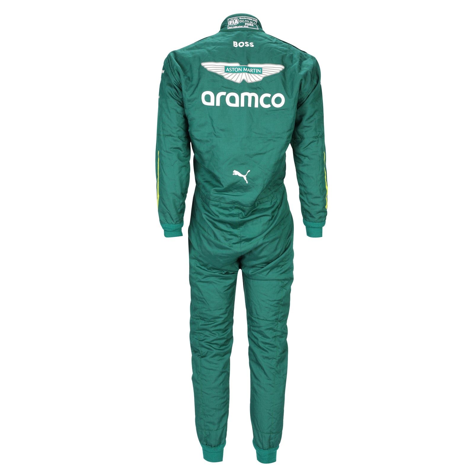 Auction LOT 078 - Fernando Alonso 2025 Aston Martin Aramco Race suit