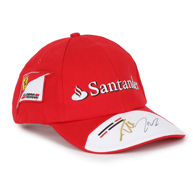 LOT 012 - Fernando Alonso & Kimi Raikkonen Signed Ferrari Cap