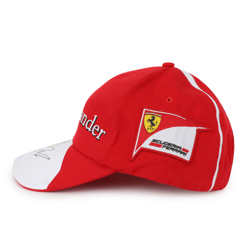 LOT 012 - Fernando Alonso & Kimi Raikkonen Signed Ferrari Cap