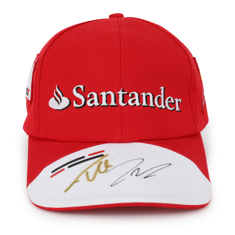 LOT 012 - Fernando Alonso & Kimi Raikkonen Signed Ferrari Cap