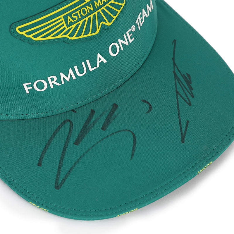 Fernando Alonso & Lance Stroll Dual Signed Aston Martin Aramco Formula One 2025 Team Cap