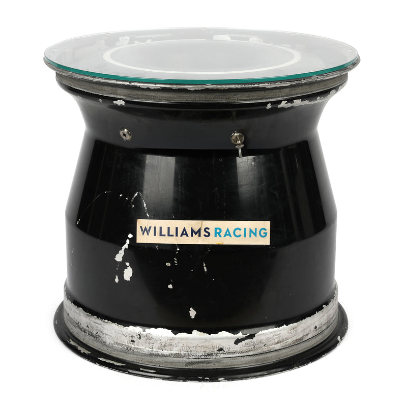 Williams Racing Formula 1 rear wheel rim table Franco Colapinto Las Vegas Grand Prix memorabilia
