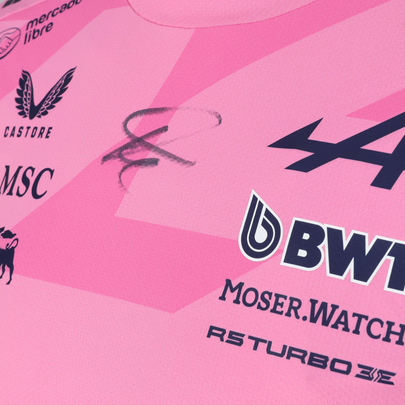 Franco Colapinto Signed 2025 BWT Alpine Formula One Team Official Driver T-Shirt