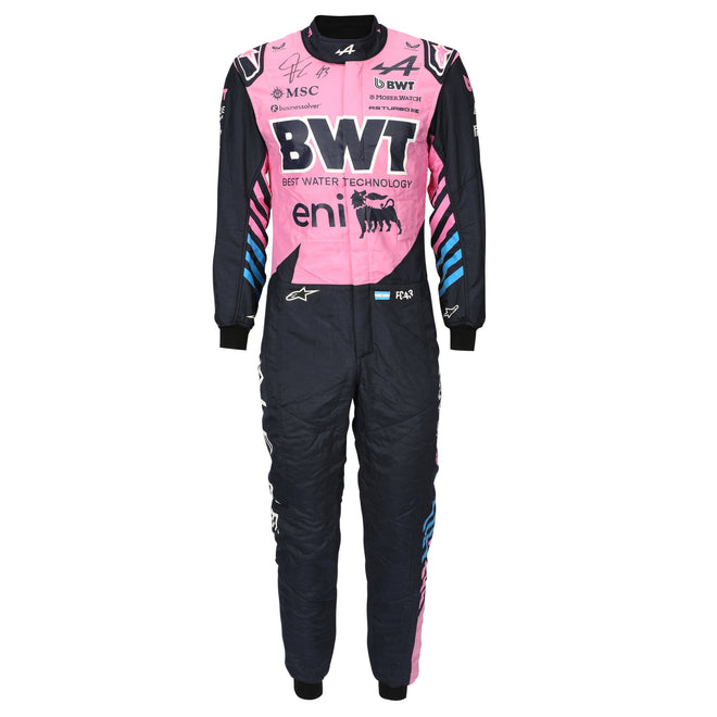 BWT Alpine F1 Team signed race suit Franco Colapinto 2026 pre-season testing worn Nomex motorsport memorabilia