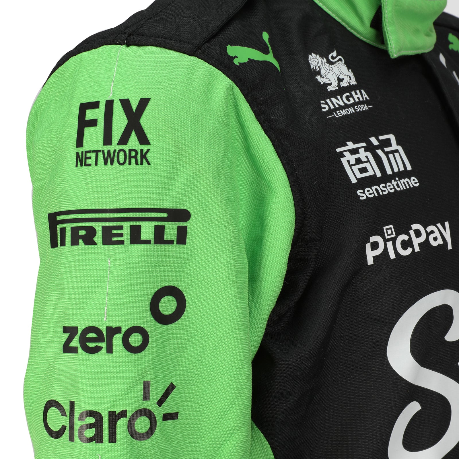 LOT 634 - Gabriel Bortoleto Signed 2025 Grand Prix Used Stake F1 Team Kick Sauber Race Suit