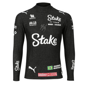 LOT 406 - Gabriel Bortoleto Stake Sauber 2025 Signed Nomex - Black
