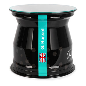 George Russell Mercedes AMG rear wheel rim table