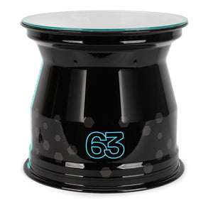 George Russell Mercedes-AMG Petronas F1 Team 2022 Rear Wheel Rim Table Formula 1 collectible displayed in premium motorsport display