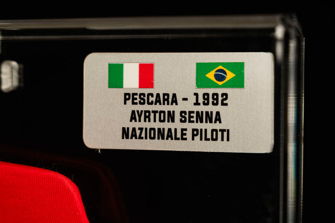 Miami Auction LOT 037 - 1992 Nazionale Piloti Shirt - Ayrton Senna Signed Framed