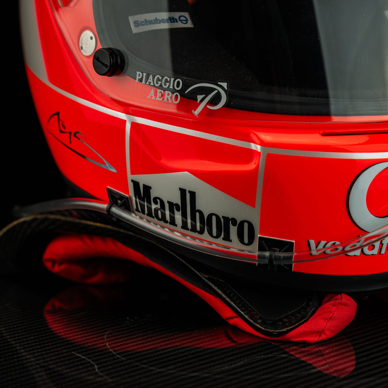 Michael Schumacher Signed 2004 Scuderia Ferrari Replica Helmet - With HANS