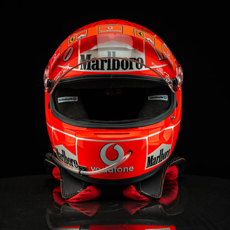 Michael Schumacher Signed 2004 Scuderia Ferrari Replica Helmet - With HANS